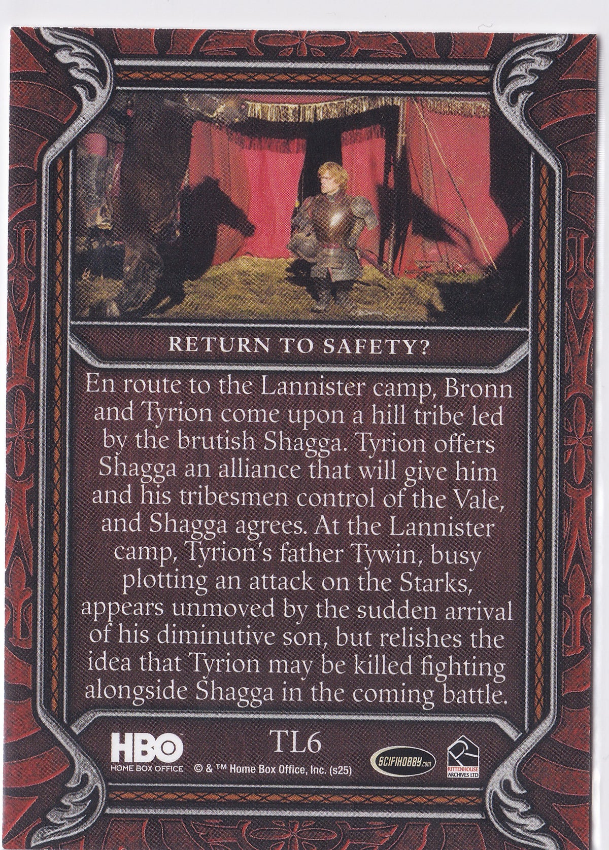 Return to Safety? 2025 Rittenhouse Game of Thrones: The Great Houses – TL6