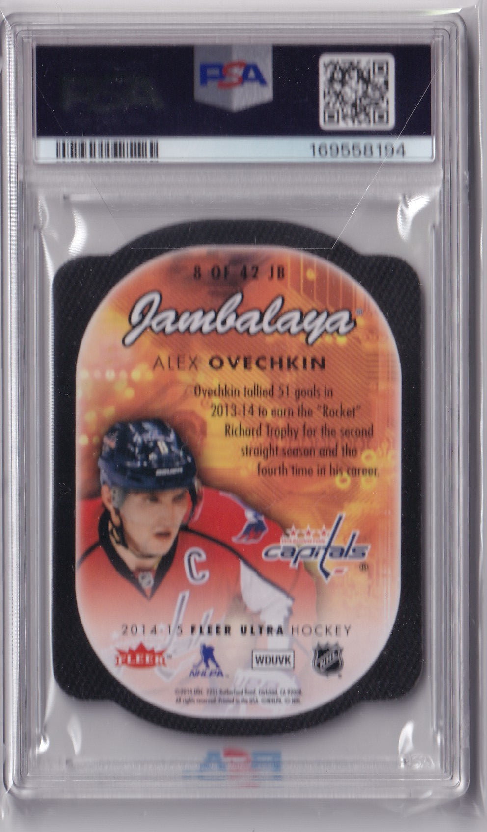 Alex Ovechkin 2014-15 Fleer Ultra EX Jambalaya #8 PSA 7 – Washington Capitals