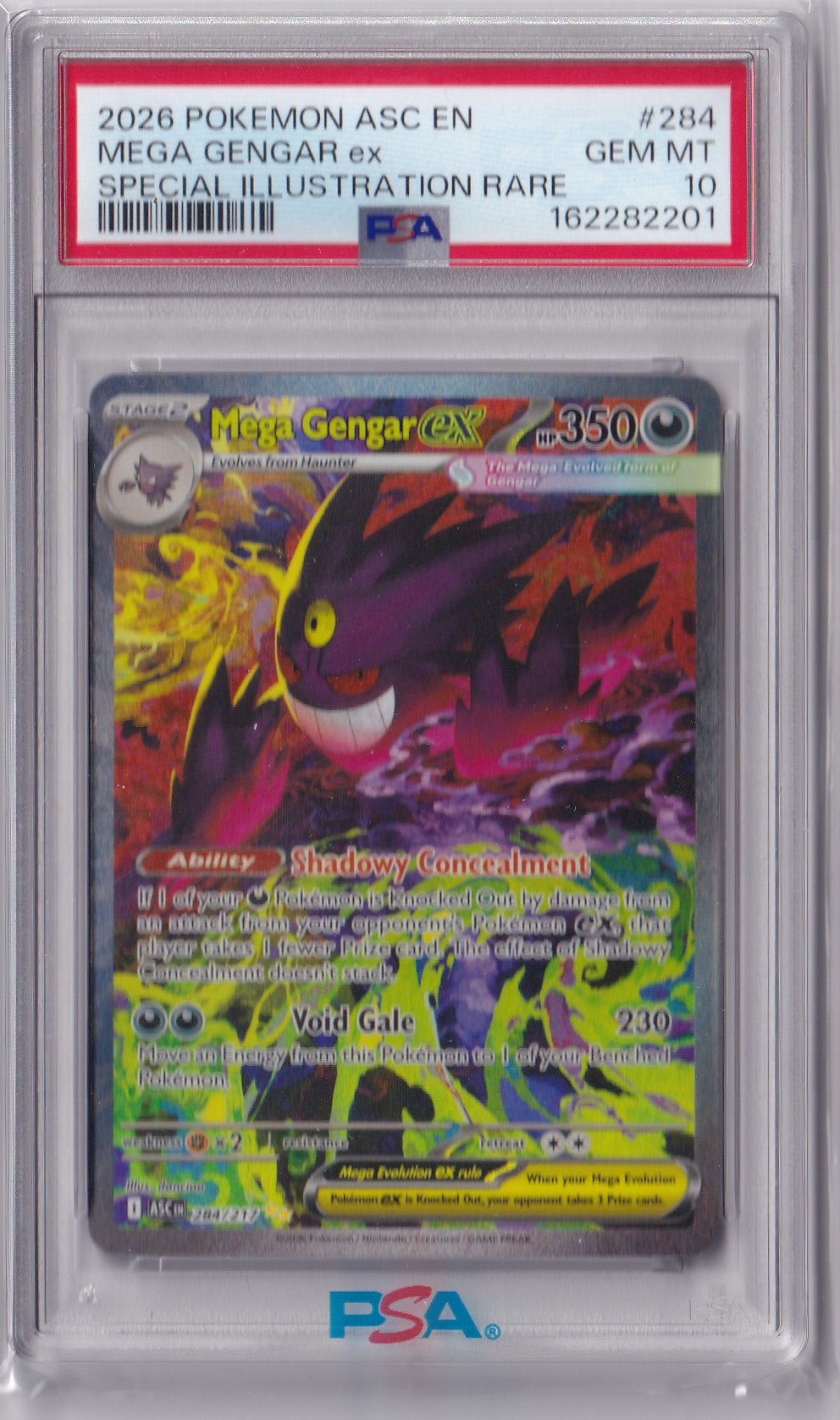 Mega Gengar ex 284/217 – Ascended Heroes Special Illustration Rare – PSA 10