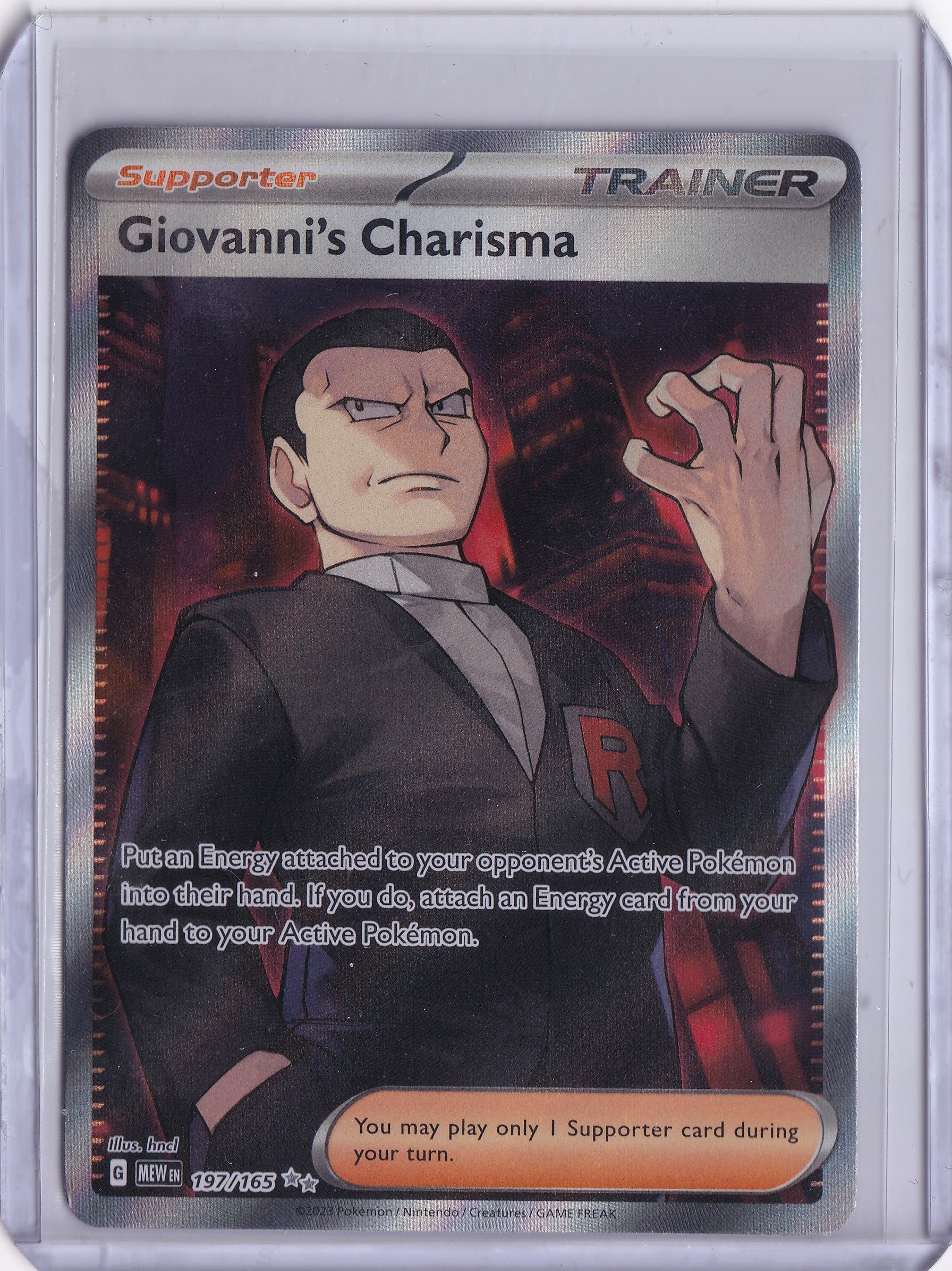 2023 Pokémon 151 Giovanni’s Charisma 197/165 Ultra Rare