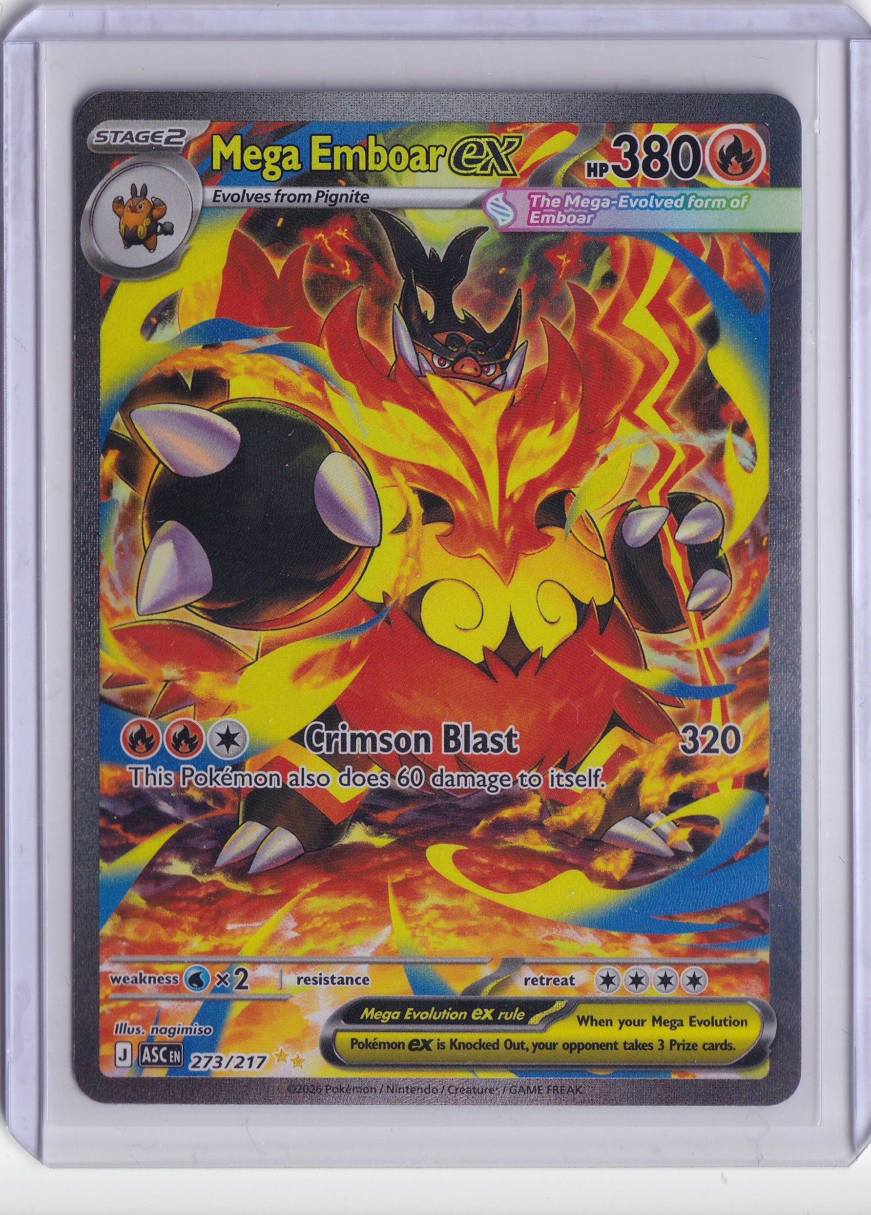 Mega Emboar ex 273/217 – Special Illustration Rare – Ascended Heroes