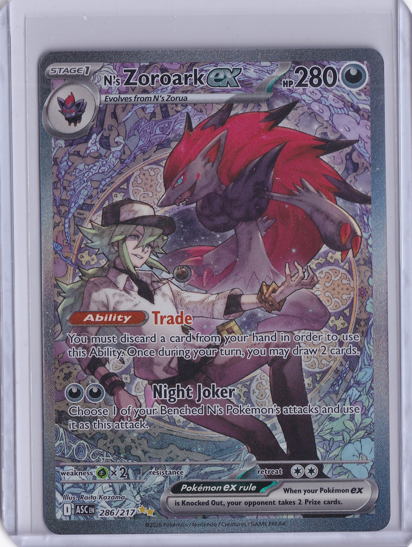 N’s Zoroark ex 286/217 – Special Illustration Rare – Ascended Heroes