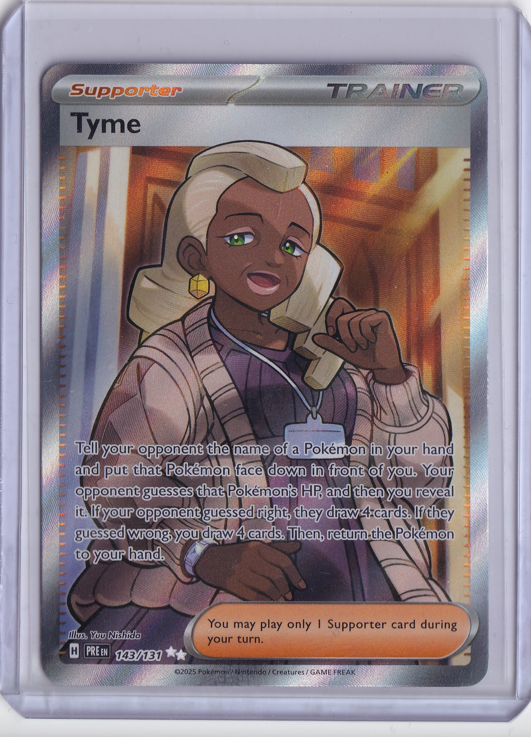 Tyme – 143/131 – Illustration Rare – Prismatic Evolutions – Pokémon TCG