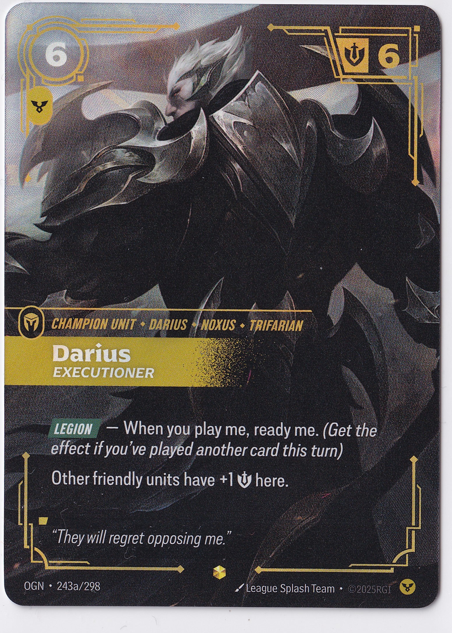Darius, Executioner 2025 Riftbound: League of Legends Origins Showcase Foil Alternate Art – OGN 243a/298