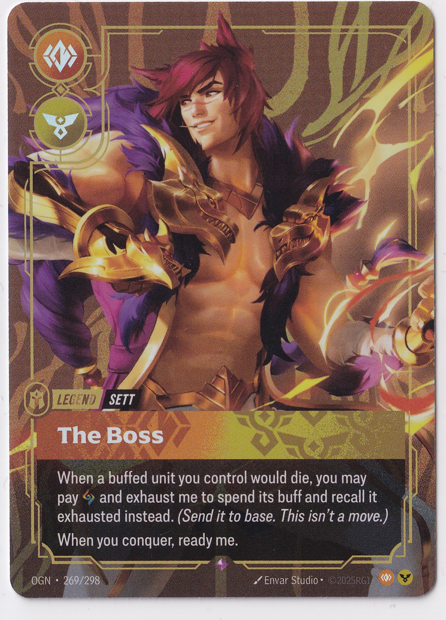 Sett, The Boss 2025 Riftbound: League of Legends Origins Rare Foil – OGN 269/298
