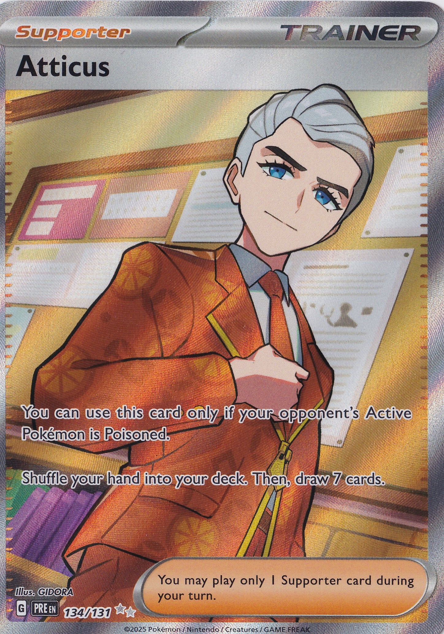 Atticus 2025 Pokémon TCG Prismatic Evolutions Ultra Rare – 134/131
