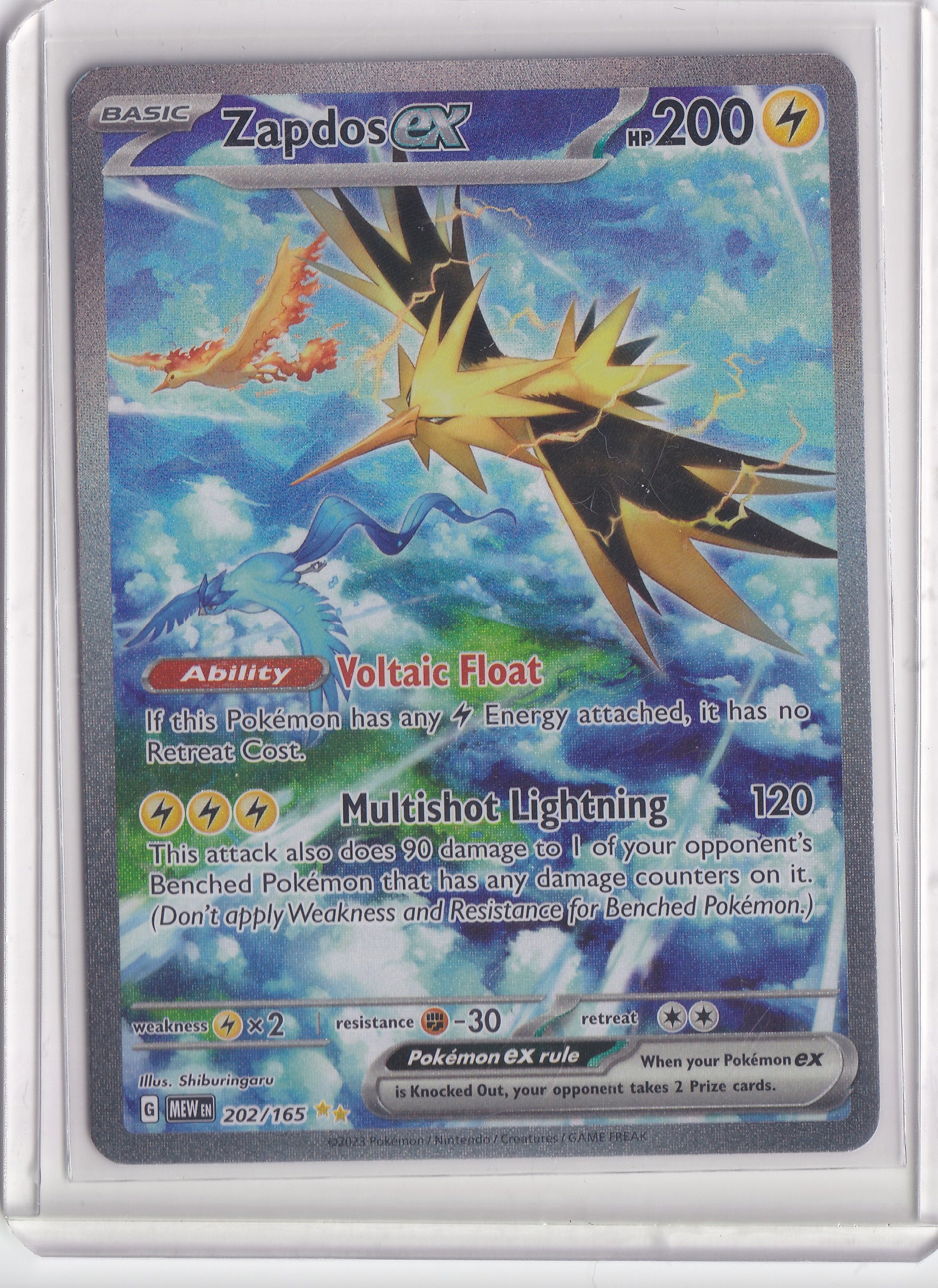 Zapdos ex 202/165 – Special Illustration Rare – Pokémon 151