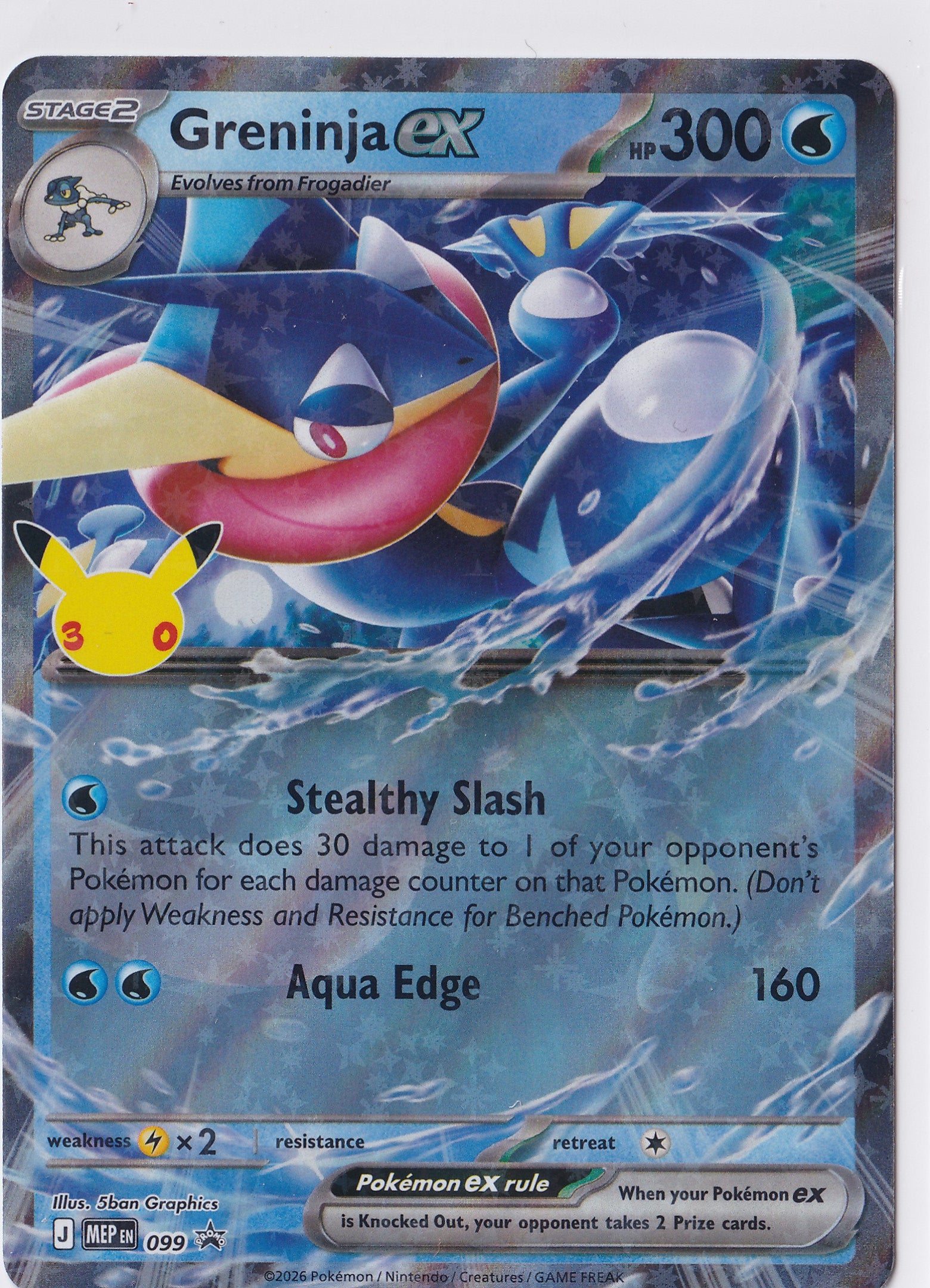 Greninja ex – MEP 099 – 30th Celebration – Black Star Promo – EN