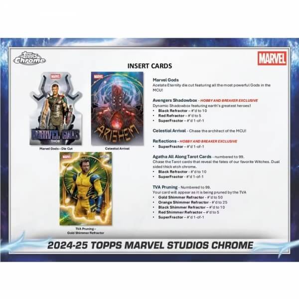 2025 Topps Chrome Marvel Studios - Hobby Box