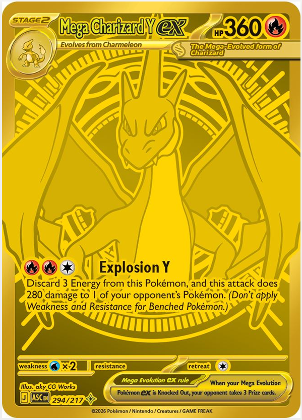 Mega Charizard Y ex #294 – Pokémon Ascended Heroes