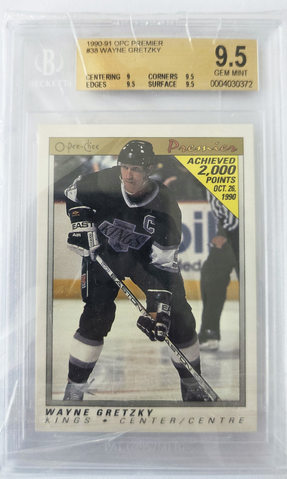 Wayne Gretzky 1990-91 O-Pee-Chee Premier #38 – BGS 9.5 GEM MINT