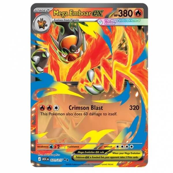Pokémon TCG: Mega Evolution – Ascended Heroes Mega Emboar ex Box