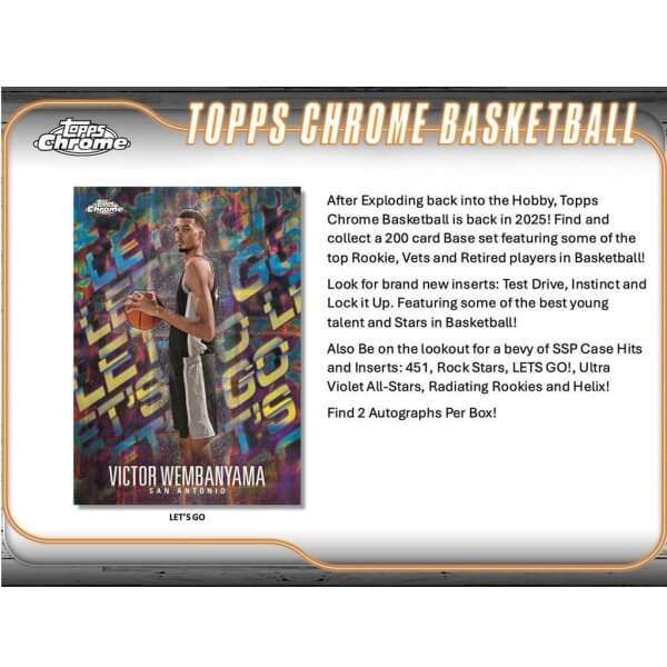 2024-25 Topps Chrome Basketball Hobby Box