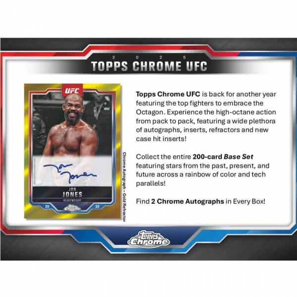 Topps UFC Chrome Hobby Box 2025 - sběratelské karty MMA