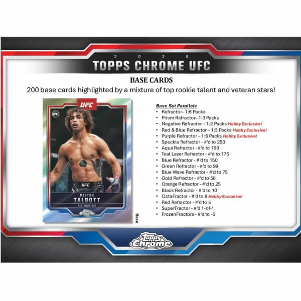 Topps UFC Chrome Hobby Box 2025 - sběratelské karty MMA
