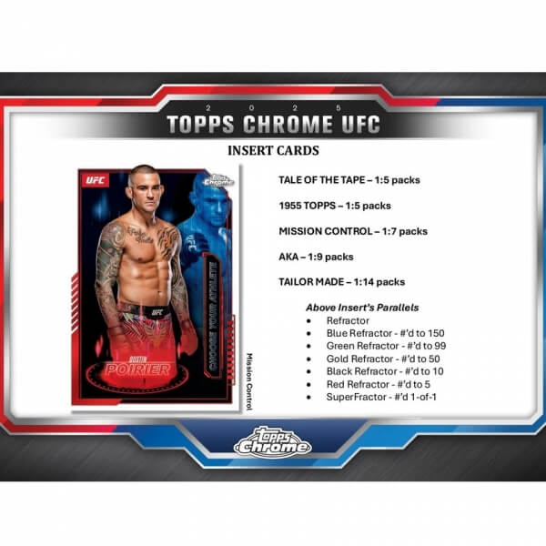 Topps UFC Chrome Hobby Box 2025 - sběratelské karty MMA